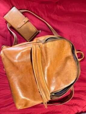 Madewell Leather Backpack in Tan
